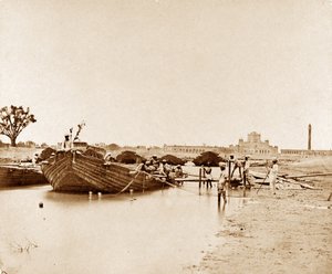 Bridge of Boats over the Gomptee, Lucknow